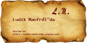 Ludik Manfréda névjegykártya